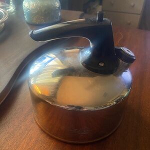 VTG PAUL REVERE SMALL COPPER BOTTOM WHISTLING TEA KETTLE